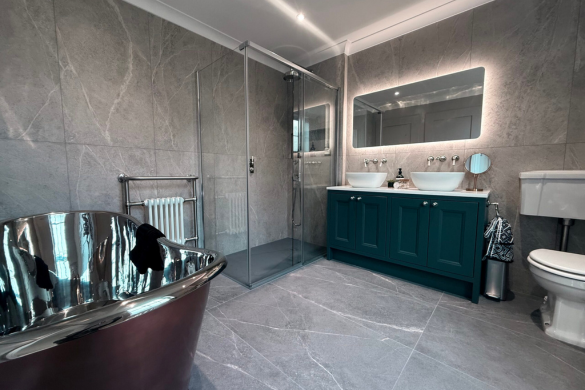 Double Bathroom Transformation with Contemporary and Vintage Elements, Greenwich